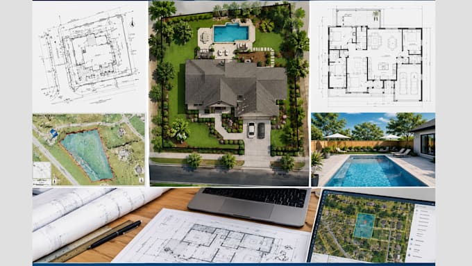 do plot plan, plan review, backyard pool, chief architect, property map design