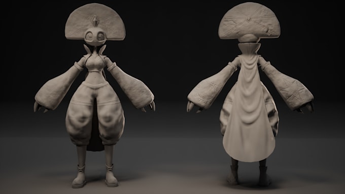 create a stylized 3d character ready for unreal or animation
