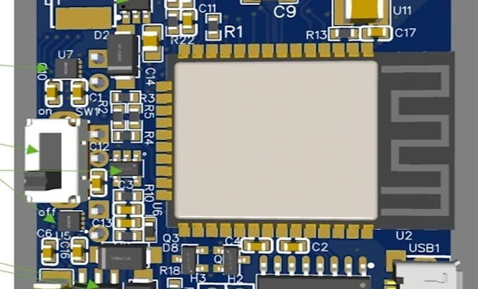 design robotic automation pcb layout with nrf52840 ble and embedded system