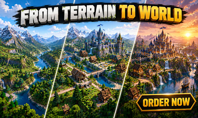 build a custom minecraft map, world, spawn or lobby