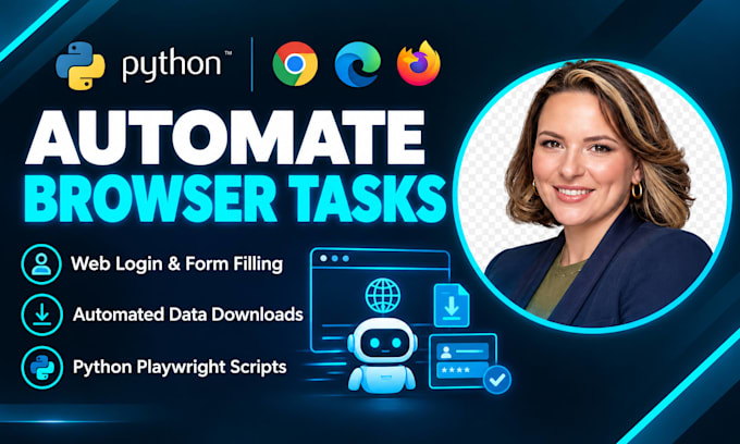 build custom python playwright script to automate web browser and data download
