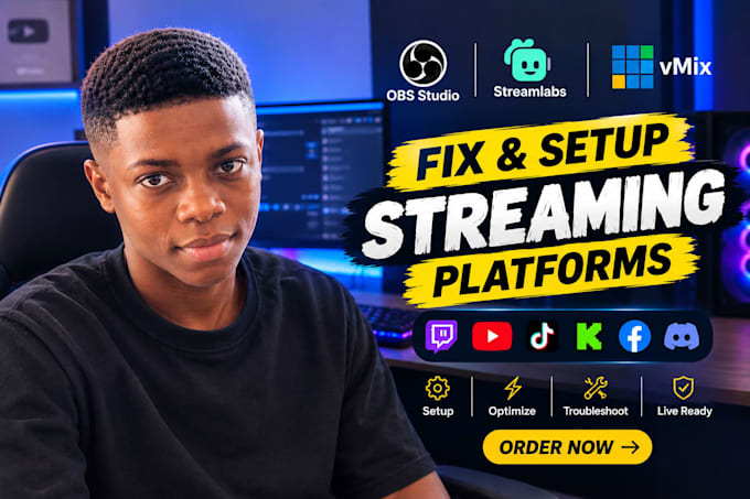 setup obs studio, streamlabs and vmix for professional live streaming
