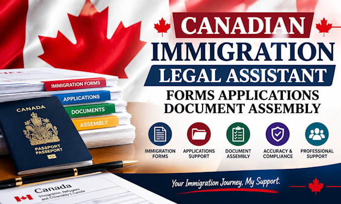 canadian immigration legal assistant forms application documents assembly