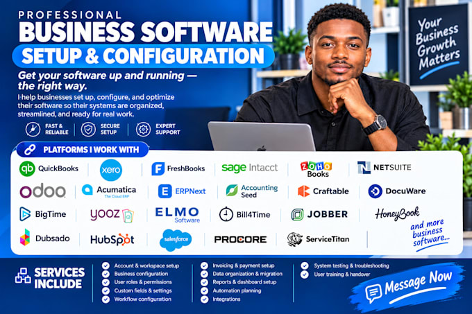 setup accounting seed craftable docuware bigtime yooz elmo software bill4time