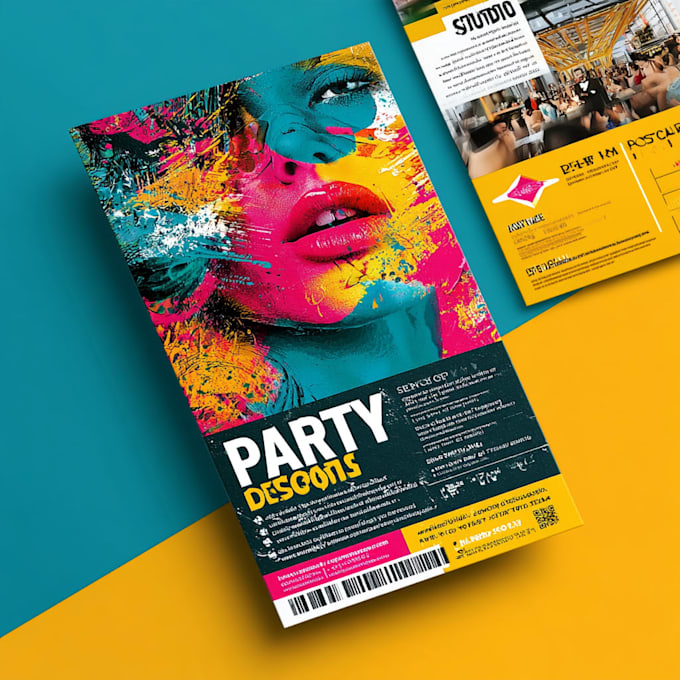 design a creative party flyer, event flyer, postcard design