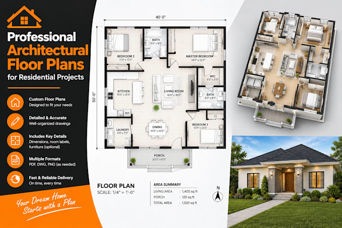 design  architectural floor plans for residential projects