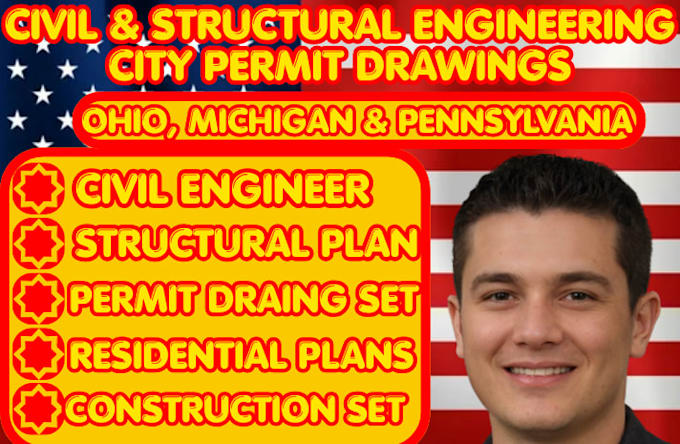 do permit drawings civil structural engineering for ohio michigan pennsylvania