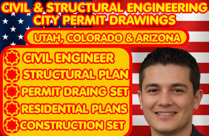 create city permit drawing civil structural engineering in utah colorado arizona