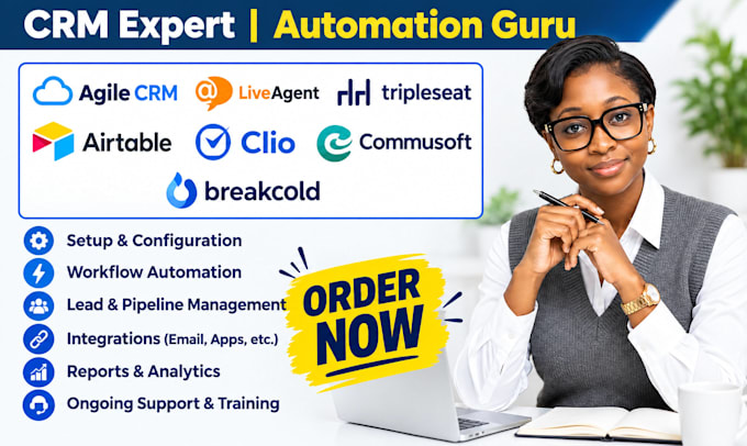 setup agile crm liveagent tripleseat airtable clio commusoft breakcold