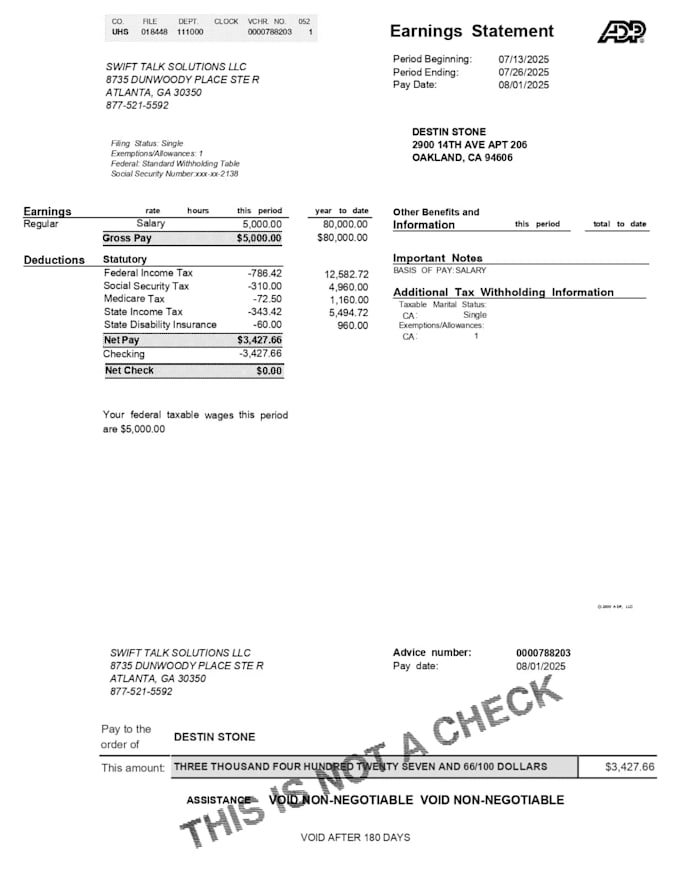 do payroll, adp stubs ,w2 1099 and 1040, paychecks