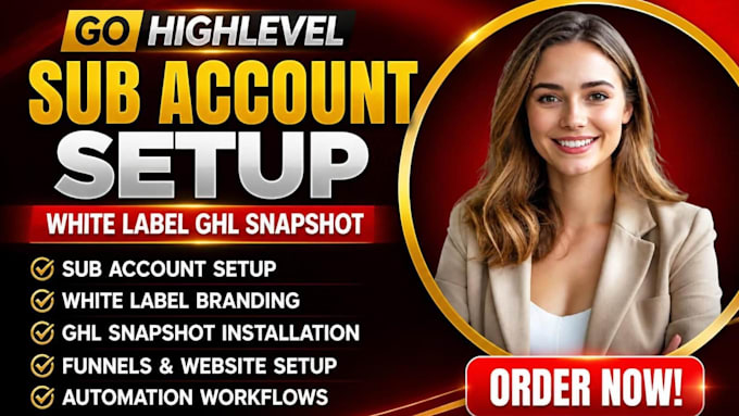 setup go highlevel sub account white label ghl snapshot