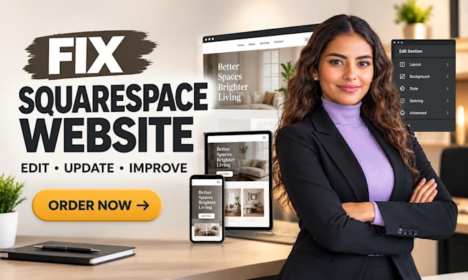edit squarespace website, fix squarespace website and your customize squarespace