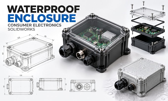 do waterproof enclosure, consumer electronics solidworks pcb hardware prototypes