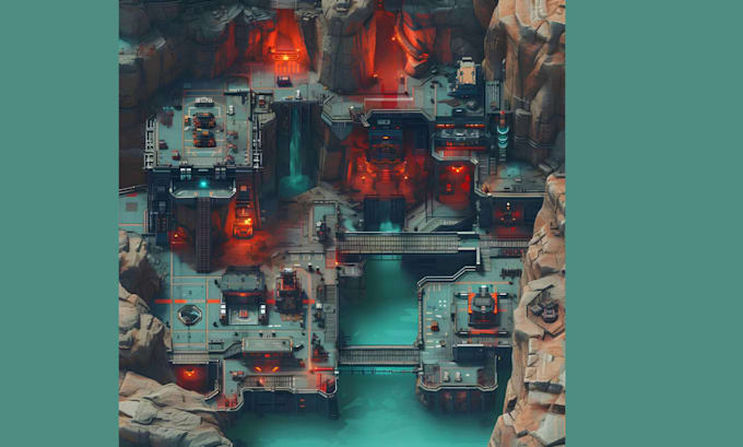 create custom dnd, rpg, sci fi battle battle maps, vttt,ttrpg map design
