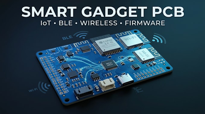 design smart gadget pcb, iot, ble, wireless electronics and embedded firmware