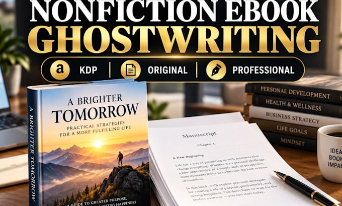 ghostwrite nonfiction self help ebook for amazon KDP book writing and publishing