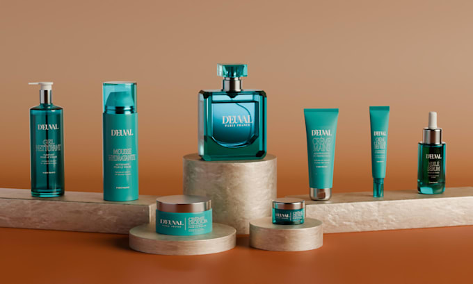create luxury 3d product renders for cosmetics and perfume