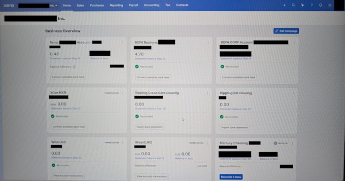 do full monthly bookkeeping, bank reconciliation and app integration