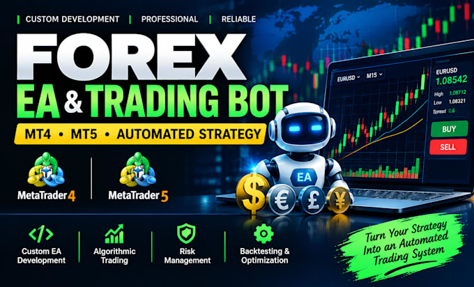 build a forex trading bot and expert advisor for mt4 mt5