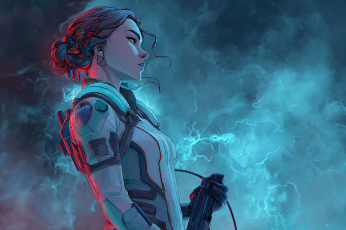 sci fi character illustration or sci fi character