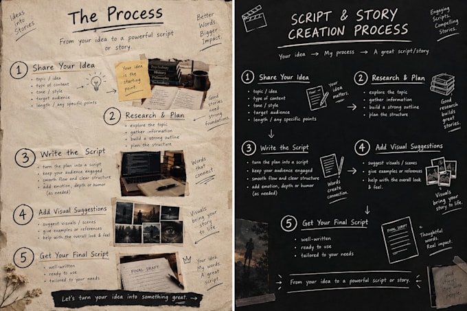 write best scripts and stories for you