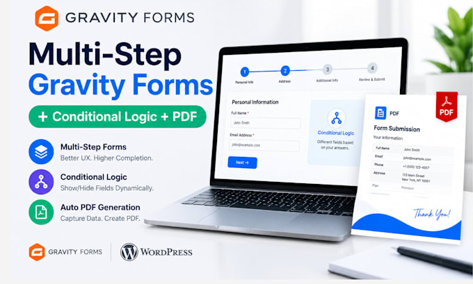 create advanced multi step gravity forms on wordpress with conditional logic