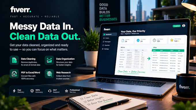 do fast and accurate excel data entry and data processing