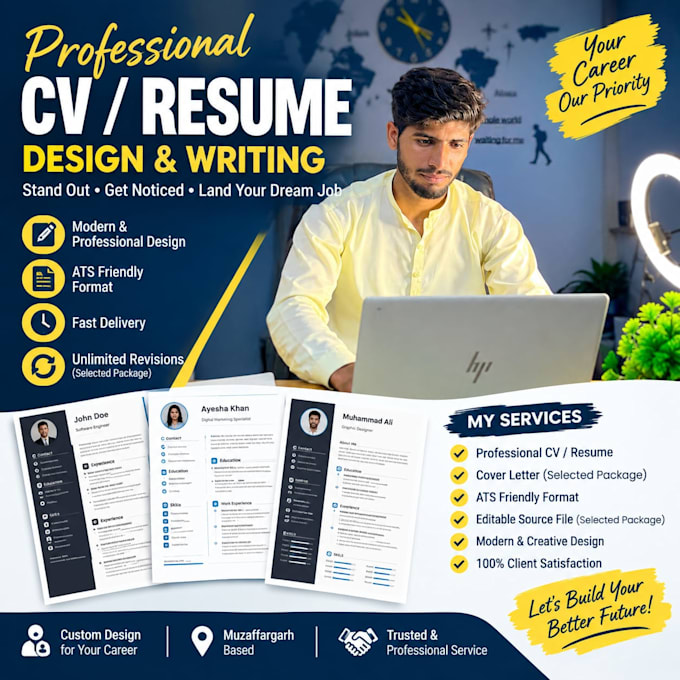desgin professional cv and resume