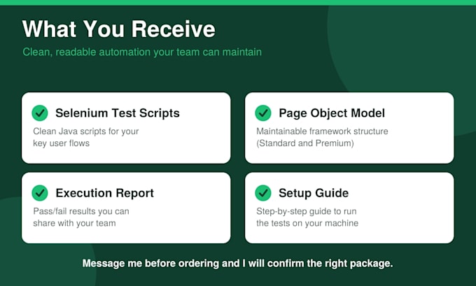 build selenium java automation tests for your web application