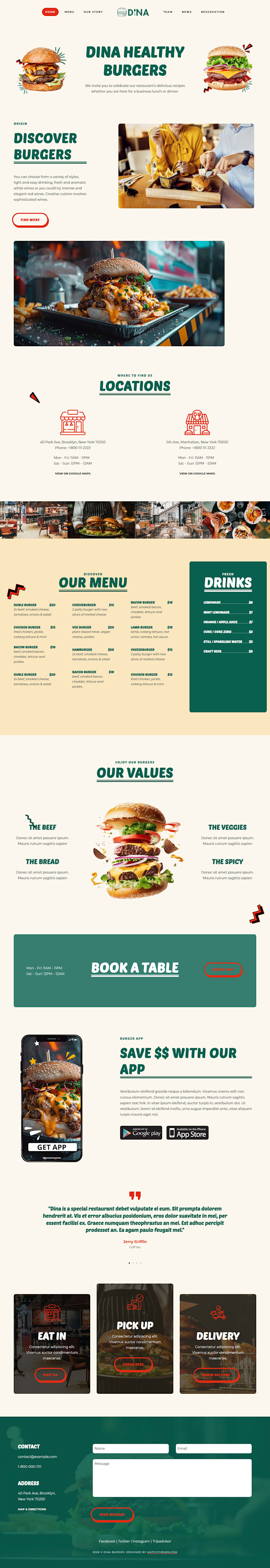 design restaurant cafe food fine dining website in wordpress