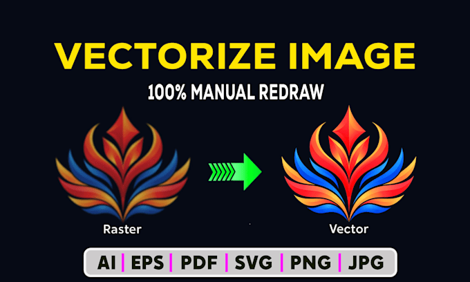 vectorize image, vector tracing, convert logo and ai artwork to vector