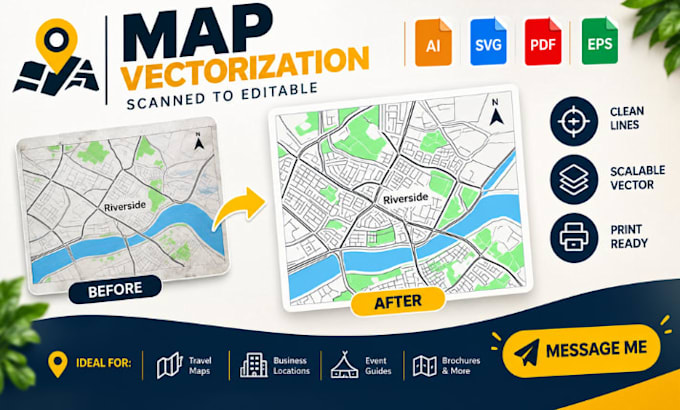 convert your maps and location artwork to scalable vector files for print use