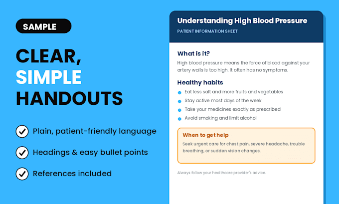 create easy to understand patient education materials