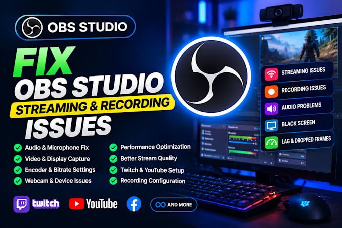 fix obs studio streaming and recording issues