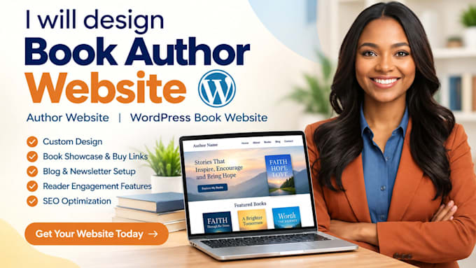 design book author website, author website, wordpress book website