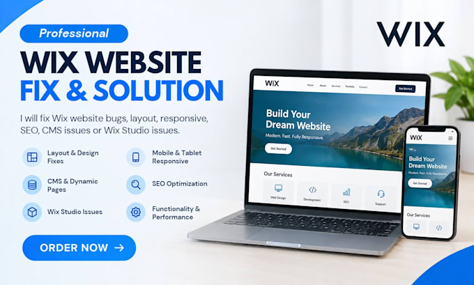 fix wix website bugs or layout, responsive, seo cms issues or wix studio issue