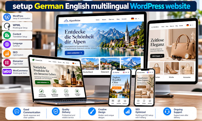 german english multilingual wordpress website with wpml and SEO setup