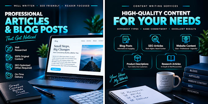 do blog posts and articles