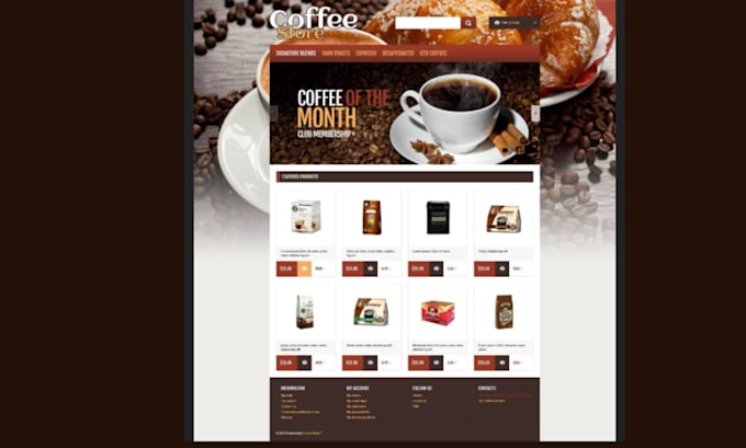 design coffee website coffee shopify store coffee shop coffee store