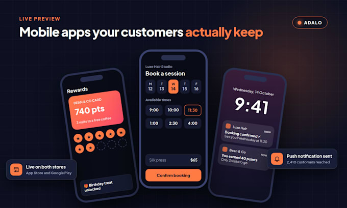 build your adalo mobile app to ios and android