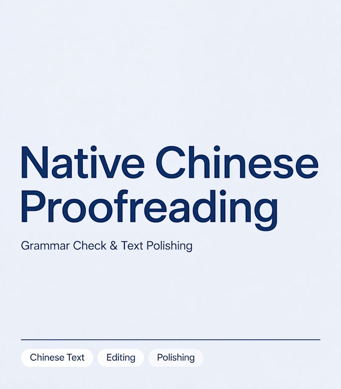 native chinese proofreading and translation