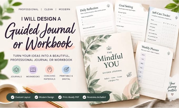 design a guided journal or workbook