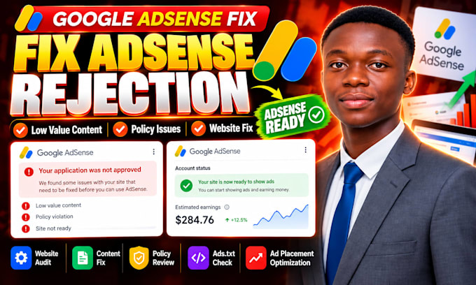 fix google adsense rejection low value content approve website and policy issues