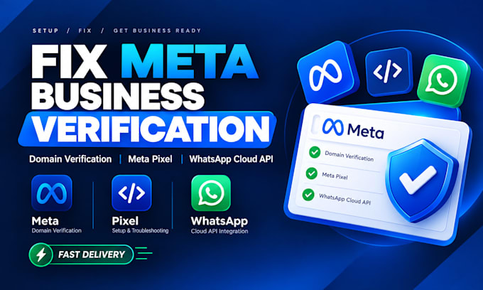 fix meta business verification domain verification meta pixel whatsapp cloud api