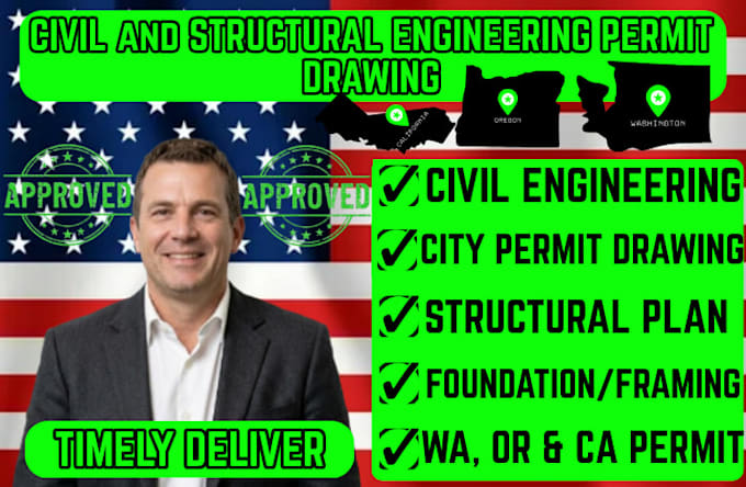 city permit drawing civil structural engineering washington oregon california