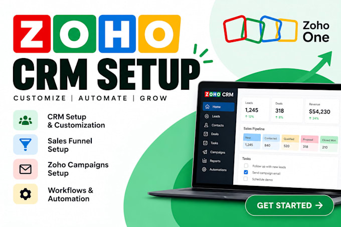 setup zoho crm zoho automation crm automation