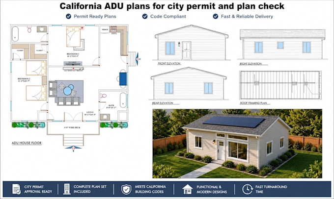 prepare california adu plans for city permit and plan check