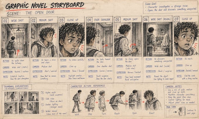 create comic book storyboards