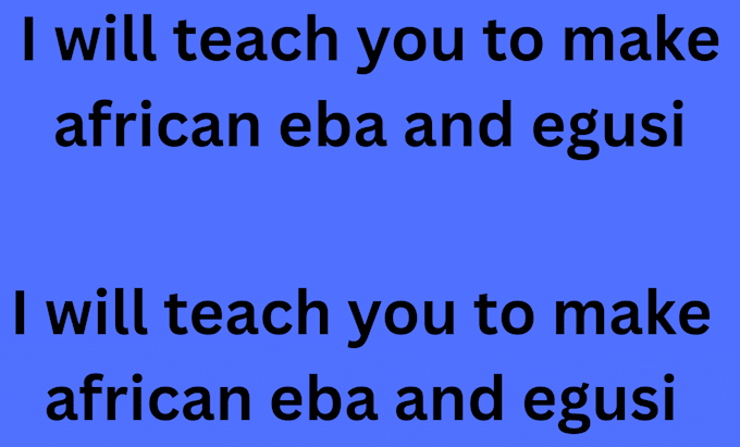 do eba with and egusi