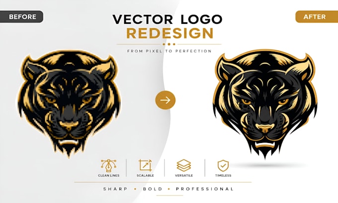 recreate and redraw your logo into a clean vector